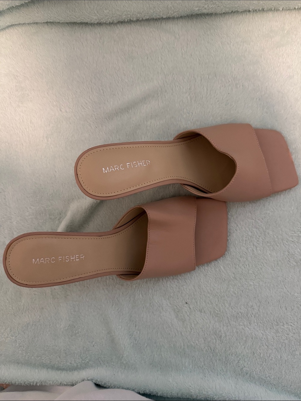 Marc Fisher Dusty Rose Square Toe Slide Mule